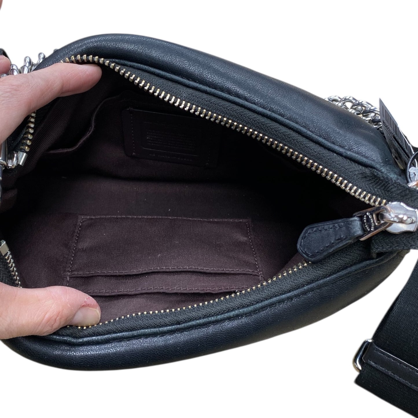 Handbag Designer By Coach In Black, Size:Small