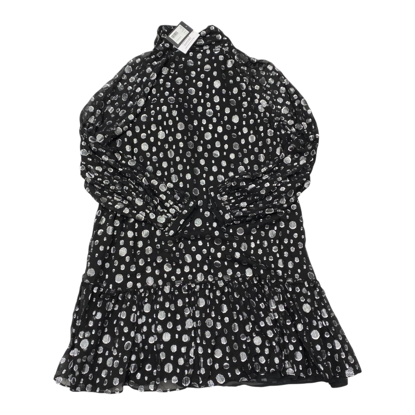 Dress Designer By Kate Spade In Black & Silver, Size:Xxl