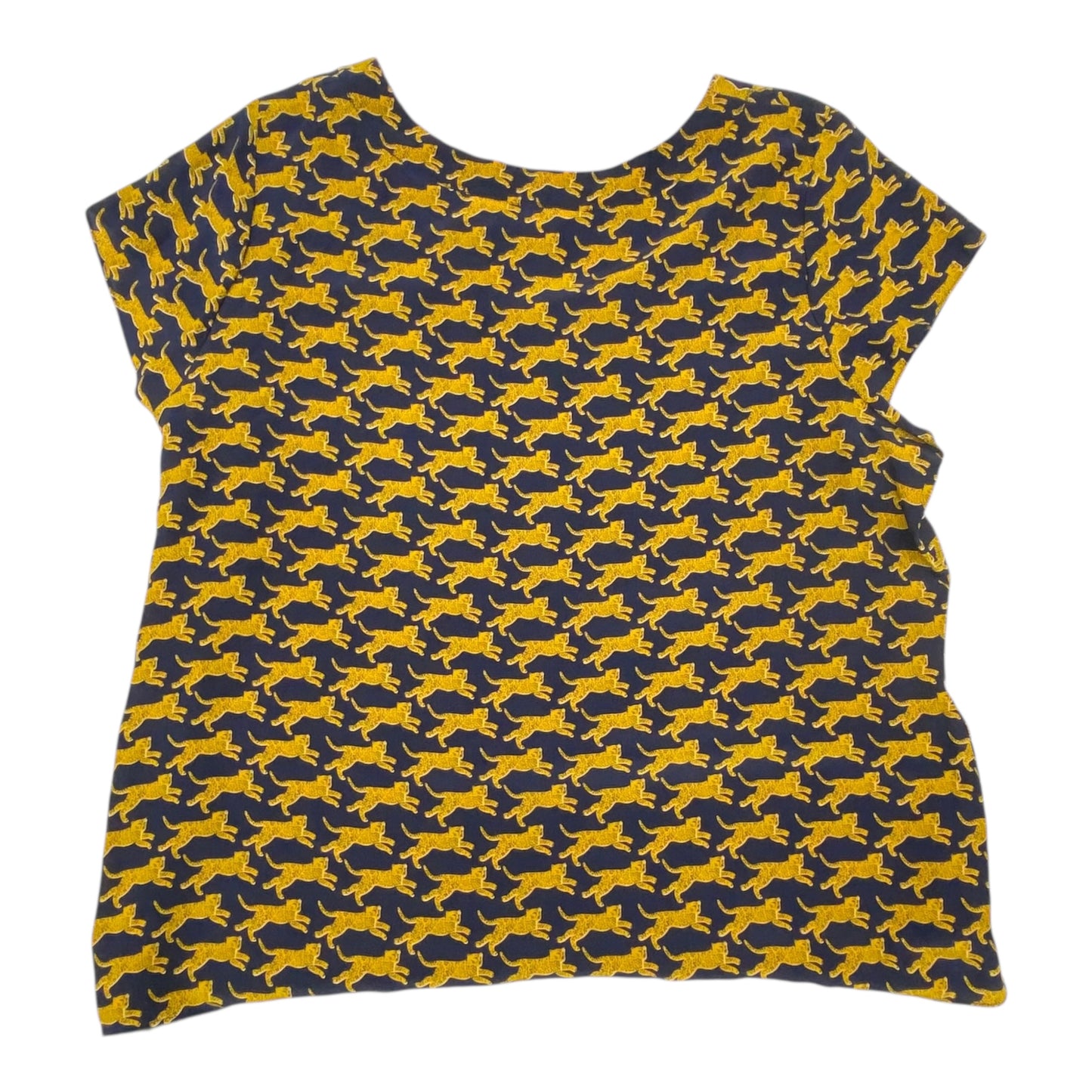 Top Ss By Boden In Blue & Yellow, Size:2X