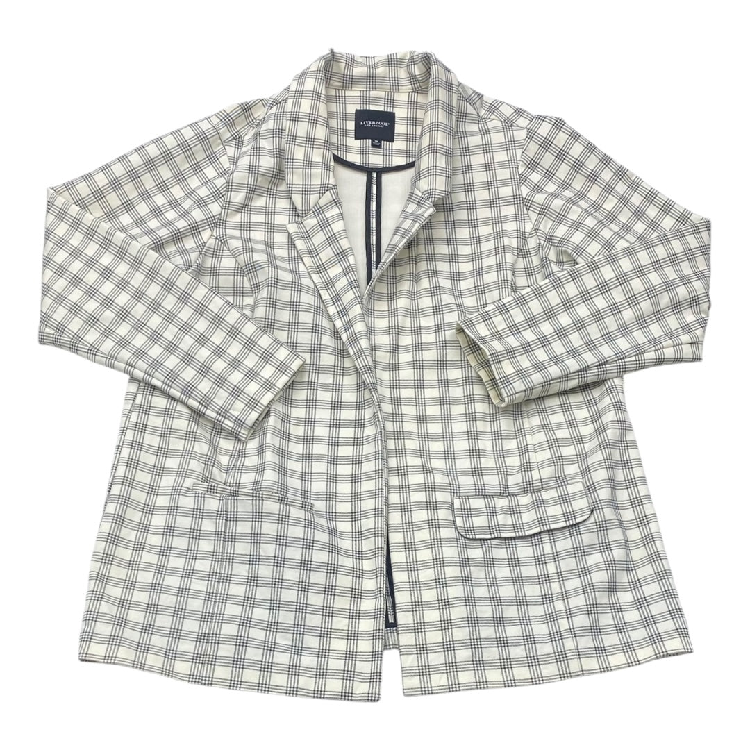Blazer By Liverpool In Plaid Pattern, Size:1X