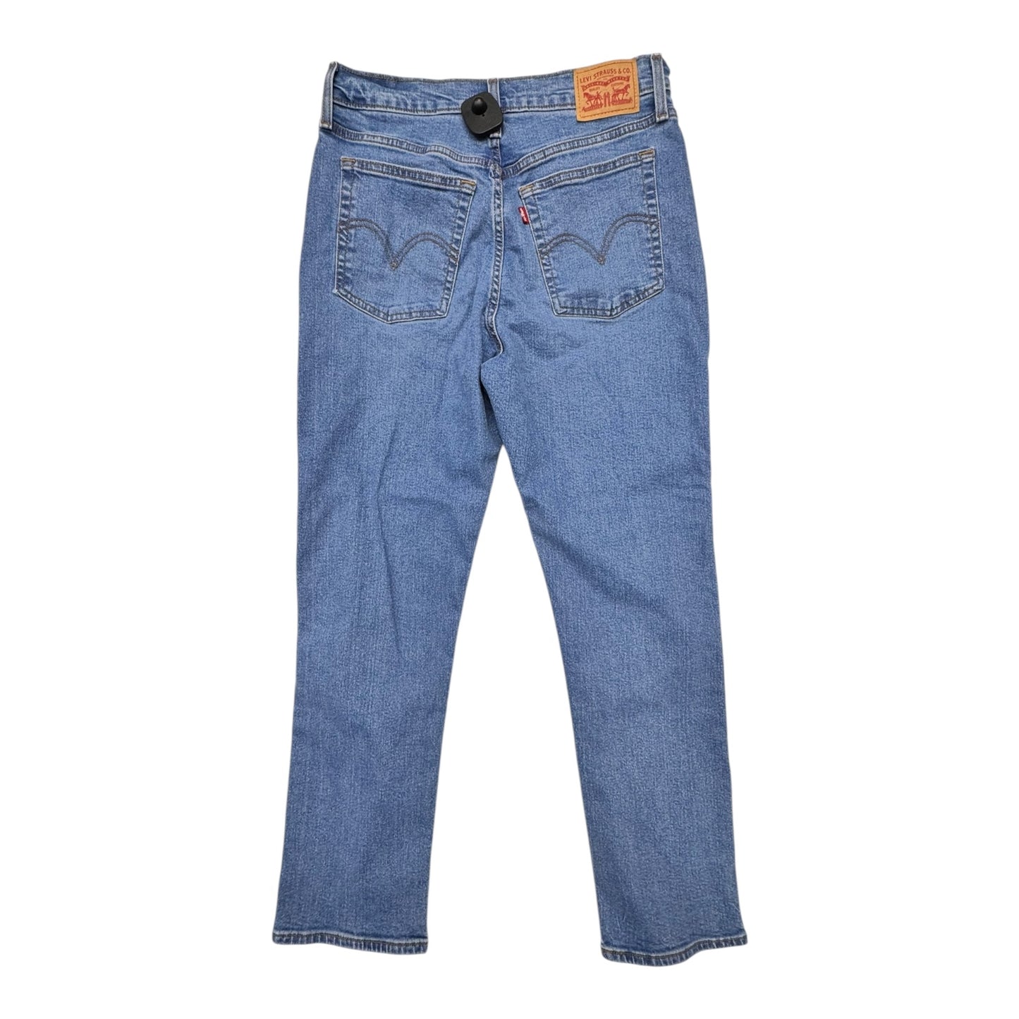 Jeans Straight By Levis In Blue Denim, Size:12