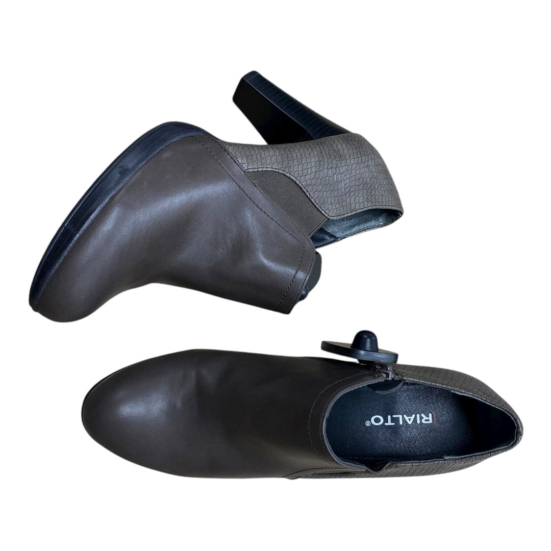 Boots Ankle Heels By Rialto In Taupe, Size:9