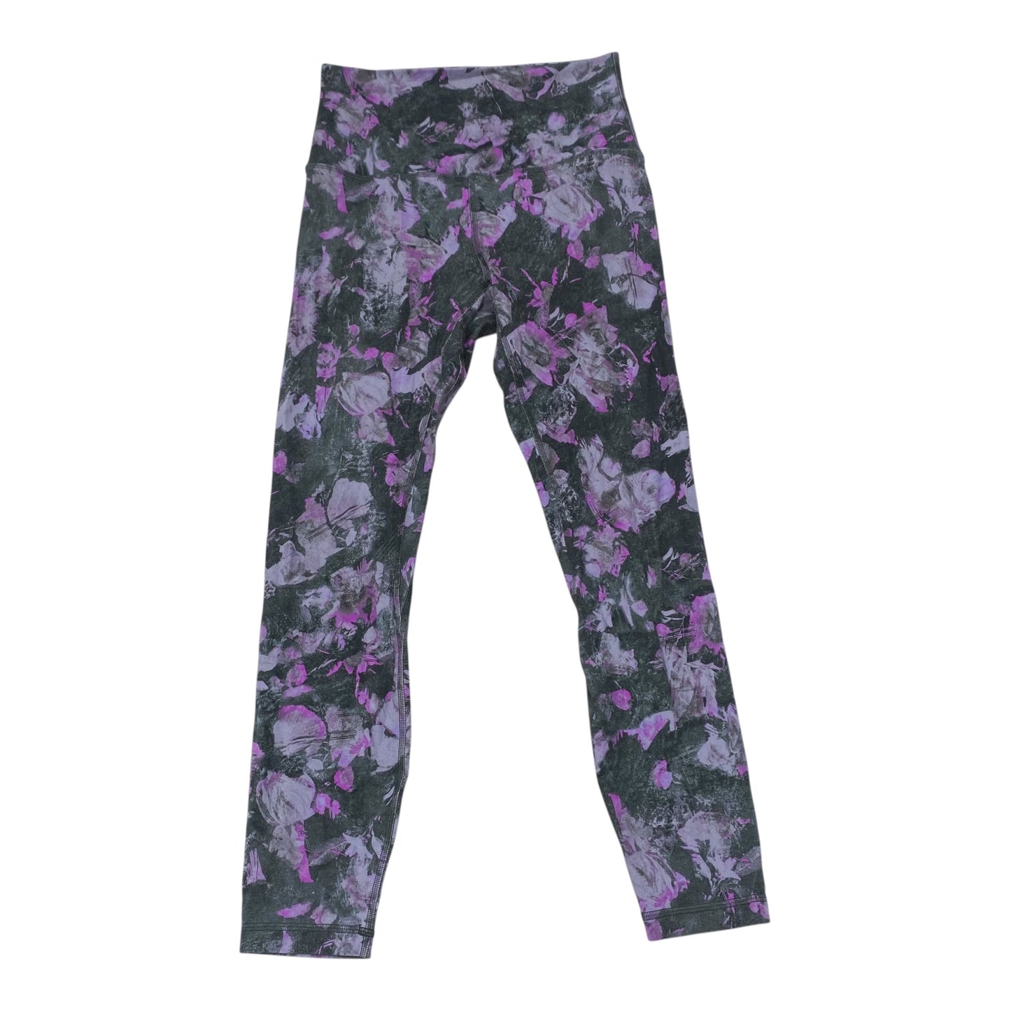 Athletic Leggings By Lululemon In Grey & Purple, Size:6