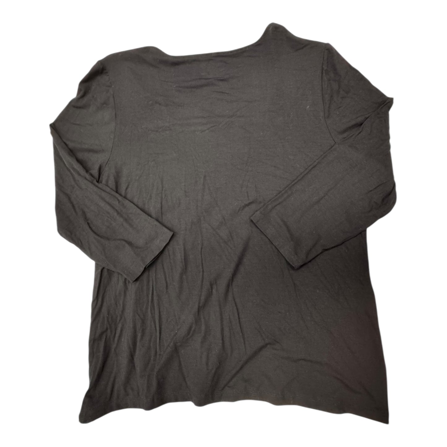 Top 3/4 Sleeve By Chicos In Black, Size:Xl