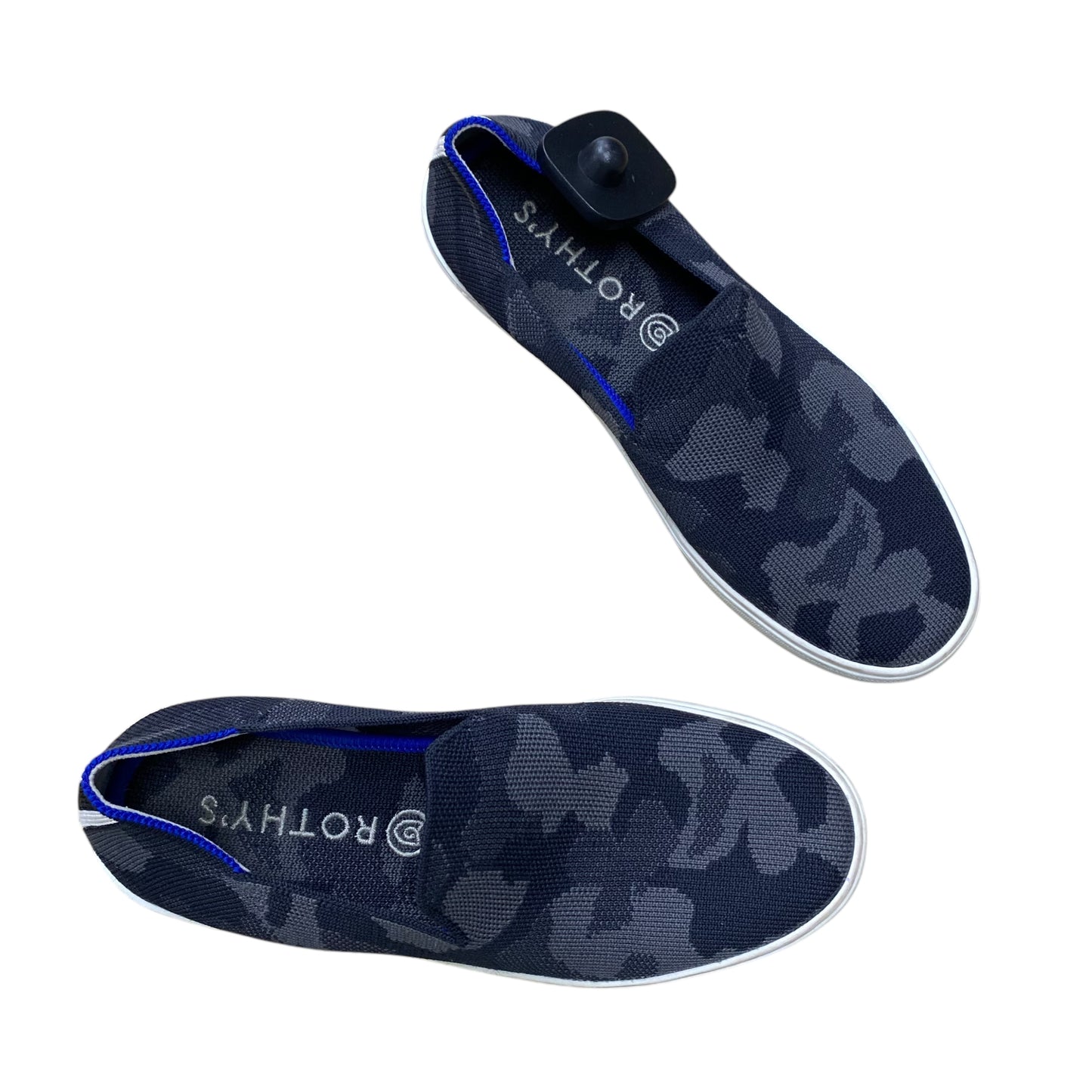 Shoes Designer By Rothys In Black & Grey, Size:7