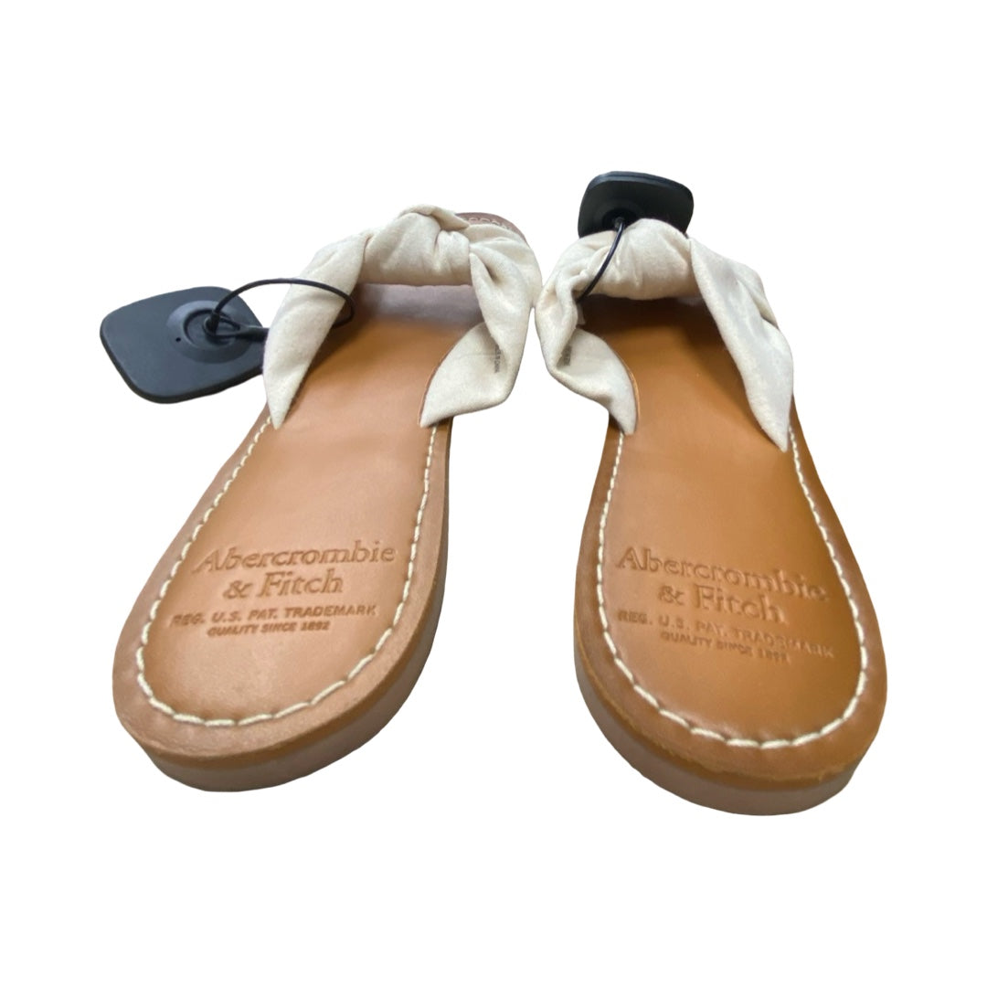 Sandals Flats By Abercrombie And Fitch In Beige, Size:7.5