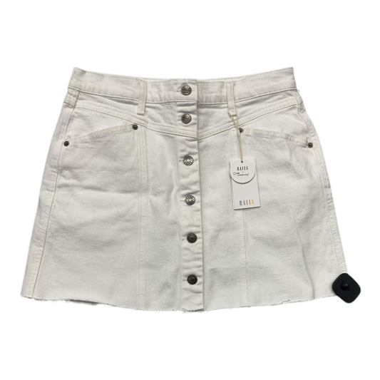 Skirt Mini & Short By Rails In White Denim, Size:10