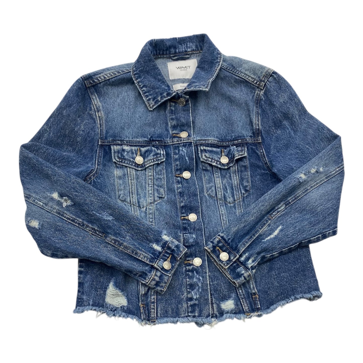 Jacket Denim By Vervet In Blue Denim, Size:S