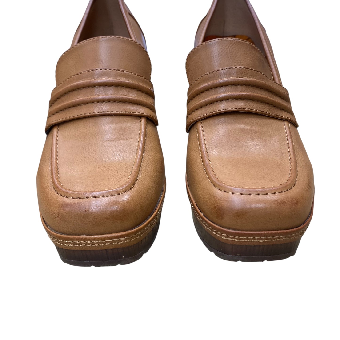 Shoes Heels Block By Korks In Brown, Size:10