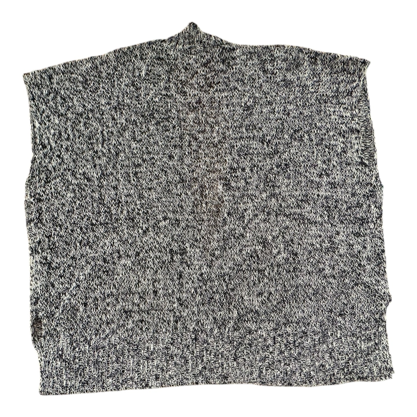 Sweater Cardigan Designer By Eileen Fisher In Black & White, Size:Xl
