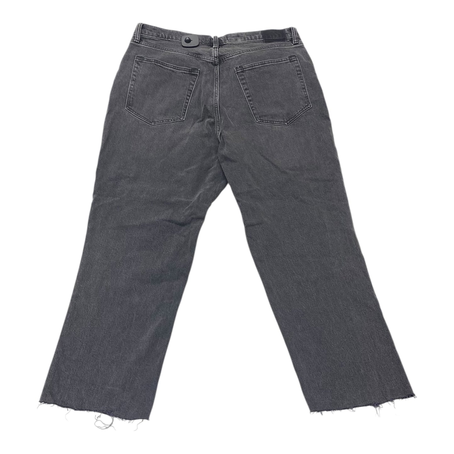 Jeans Straight By Abercrombie And Fitch In Black Denim, Size:16
