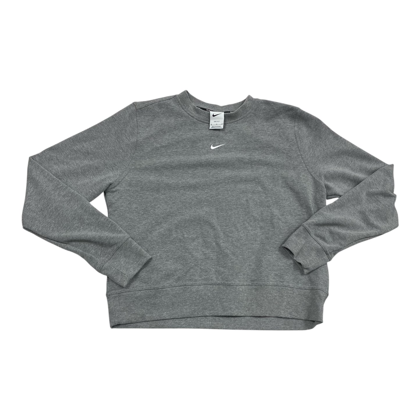Athletic Sweatshirt Crewneck By Nike Apparel In Grey, Size:M