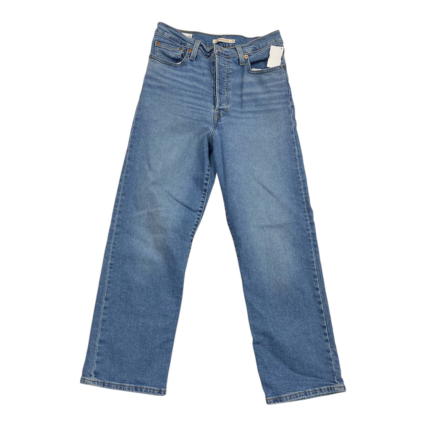 Jeans Straight By Levis In Blue Denim, Size:8