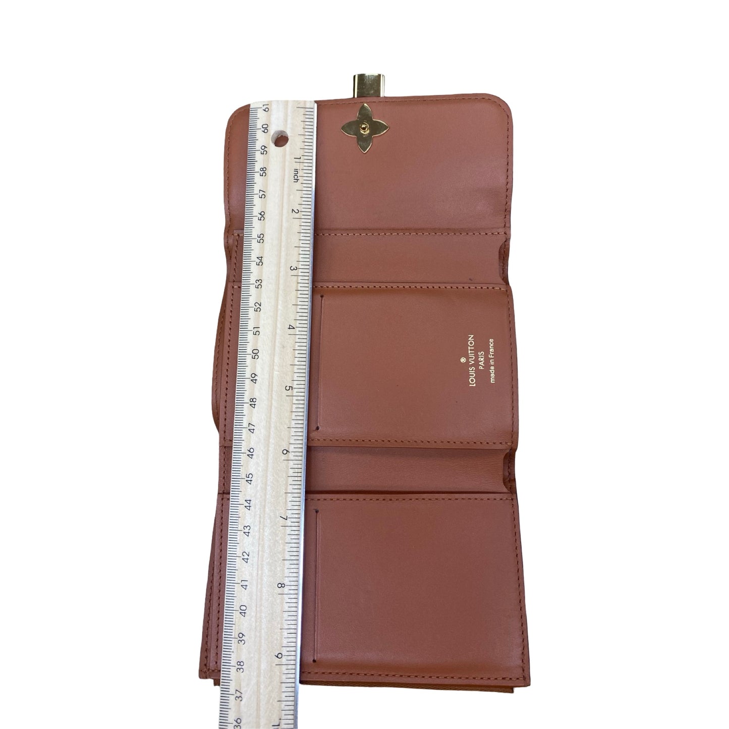 Wallet Luxury Designer By Louis Vuitton In Brown, Size:Small