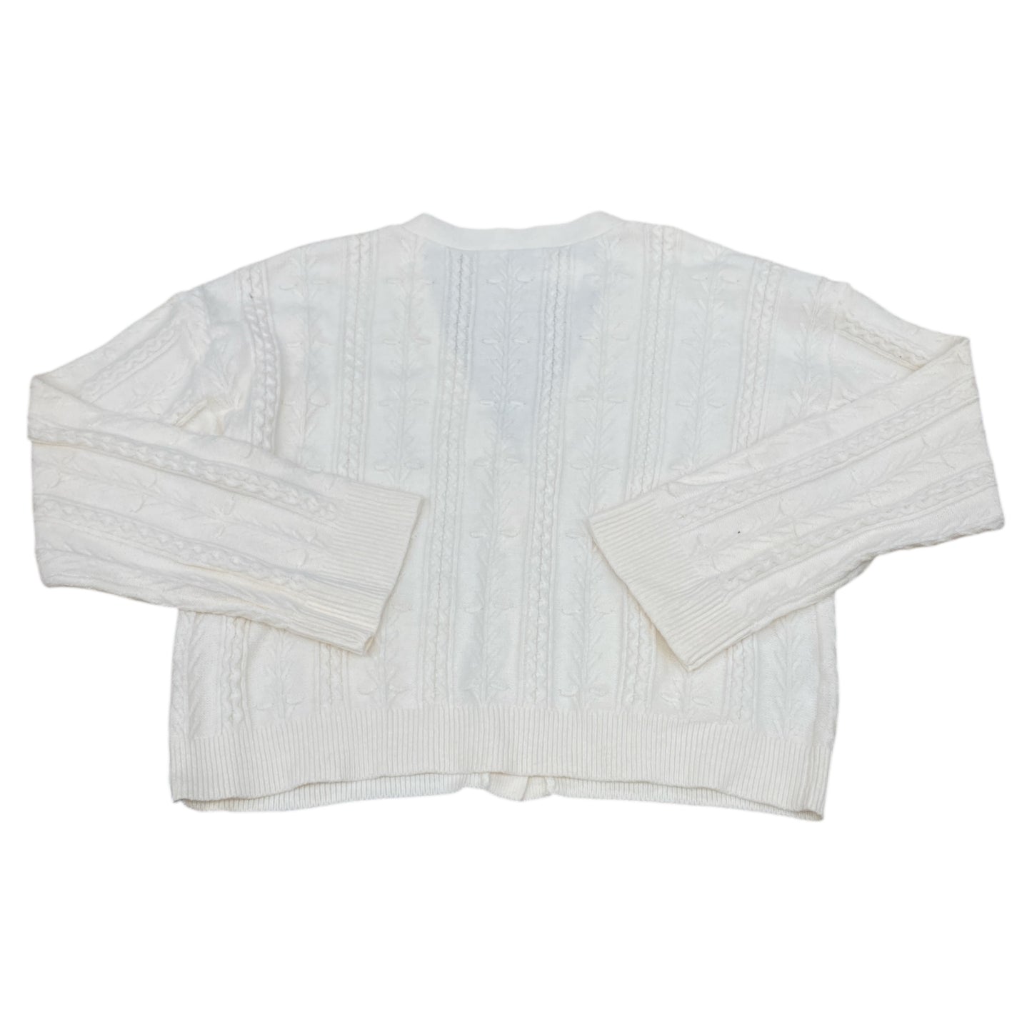 Sweater Cardigan By Loft In Cream, Size:S