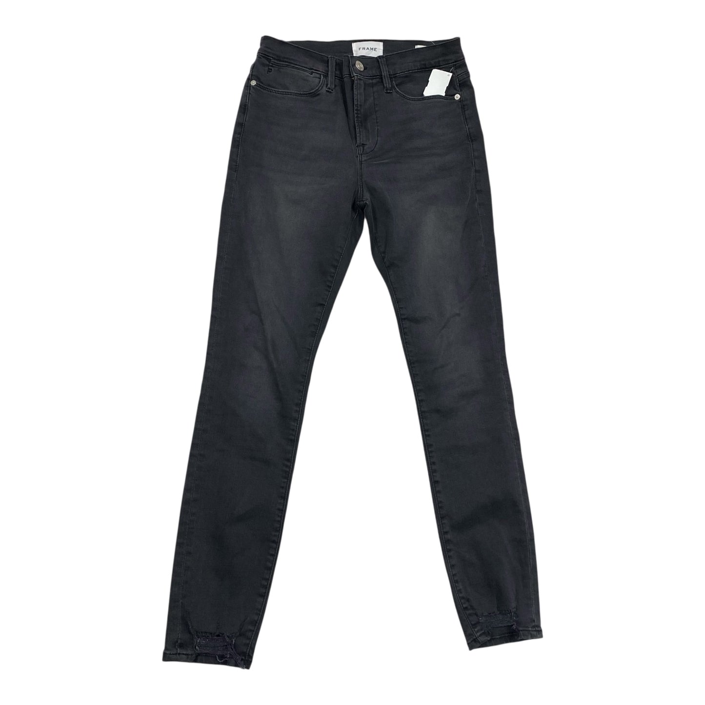 Jeans Skinny By Frame In Grey Denim, Size:8