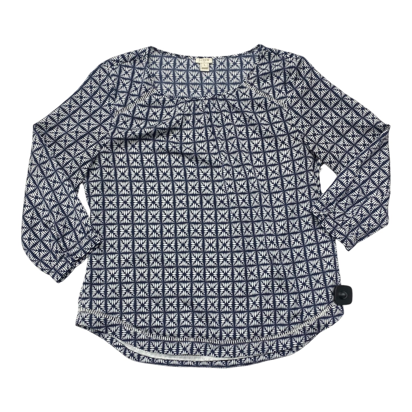 Top Ls By J. Crew In Blue & White, Size:L