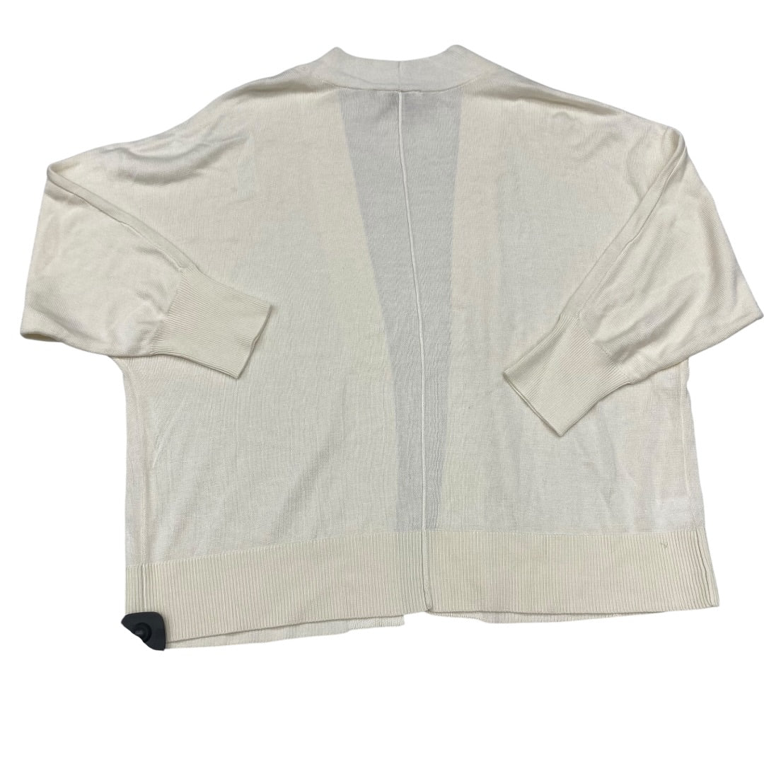 Cardigan By Loft In Cream, Size:L