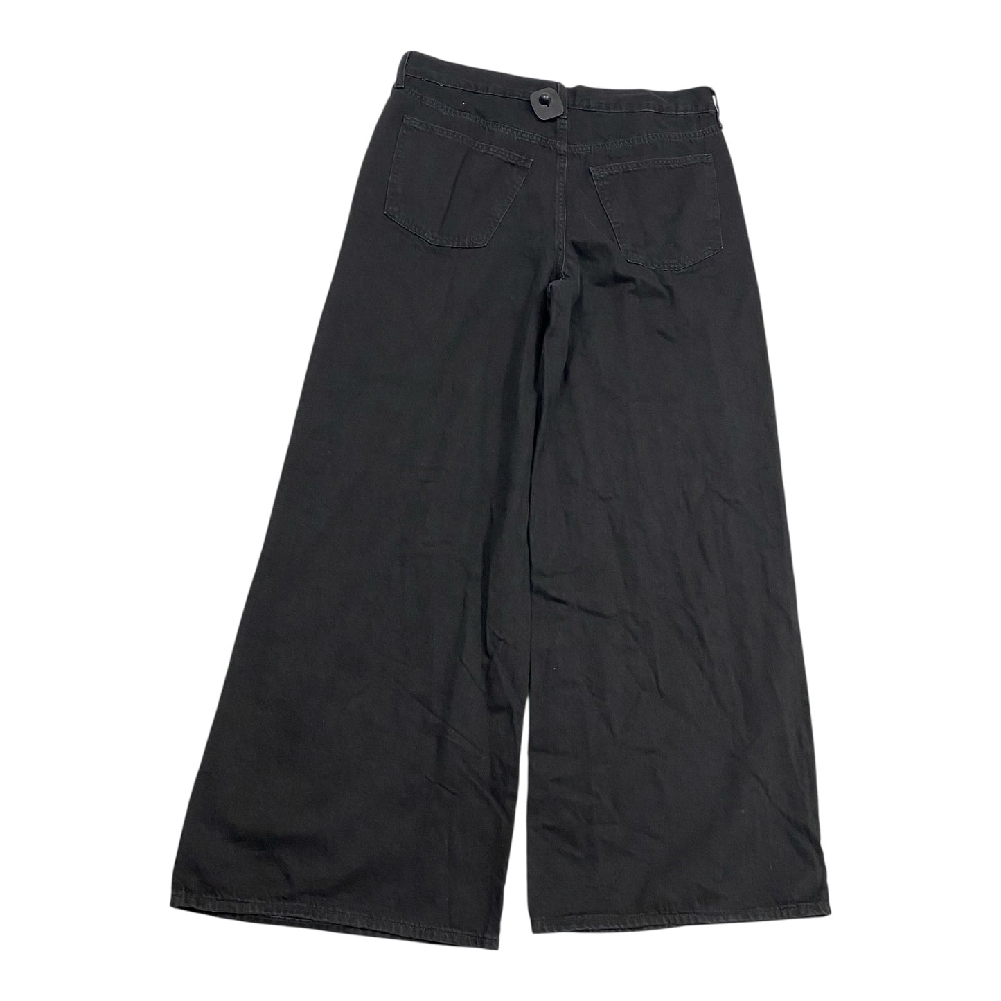Jeans Wide Leg By Universal Thread In Black Denim, Size:12