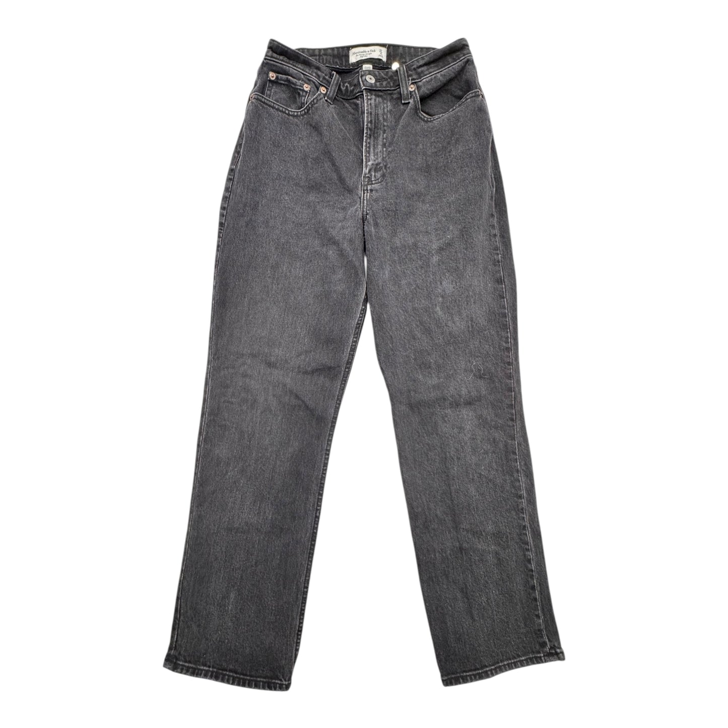 Jeans Straight By Abercrombie And Fitch In Black, Size:4