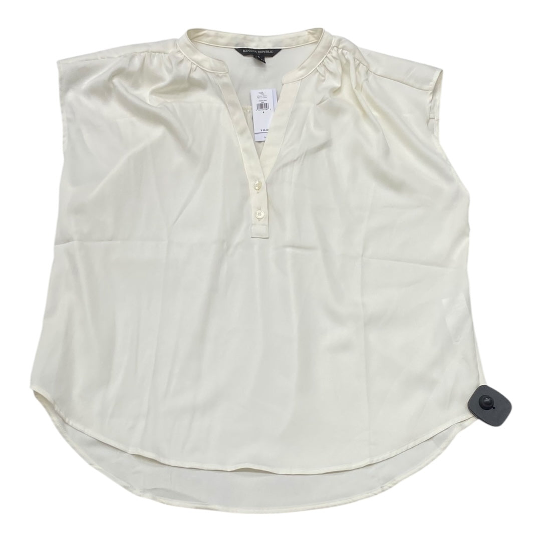 Top Sleeveless By Banana Republic In Cream, Size:S