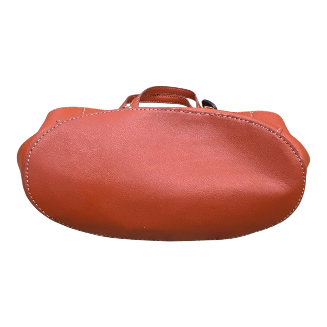Handbag Leather By Fossil In Orange, Size:Medium