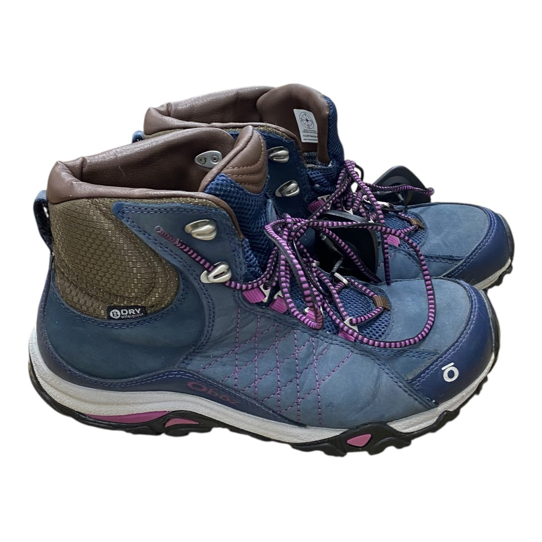 Shoes Hiking By Cmc In Blue & Brown, Size:7
