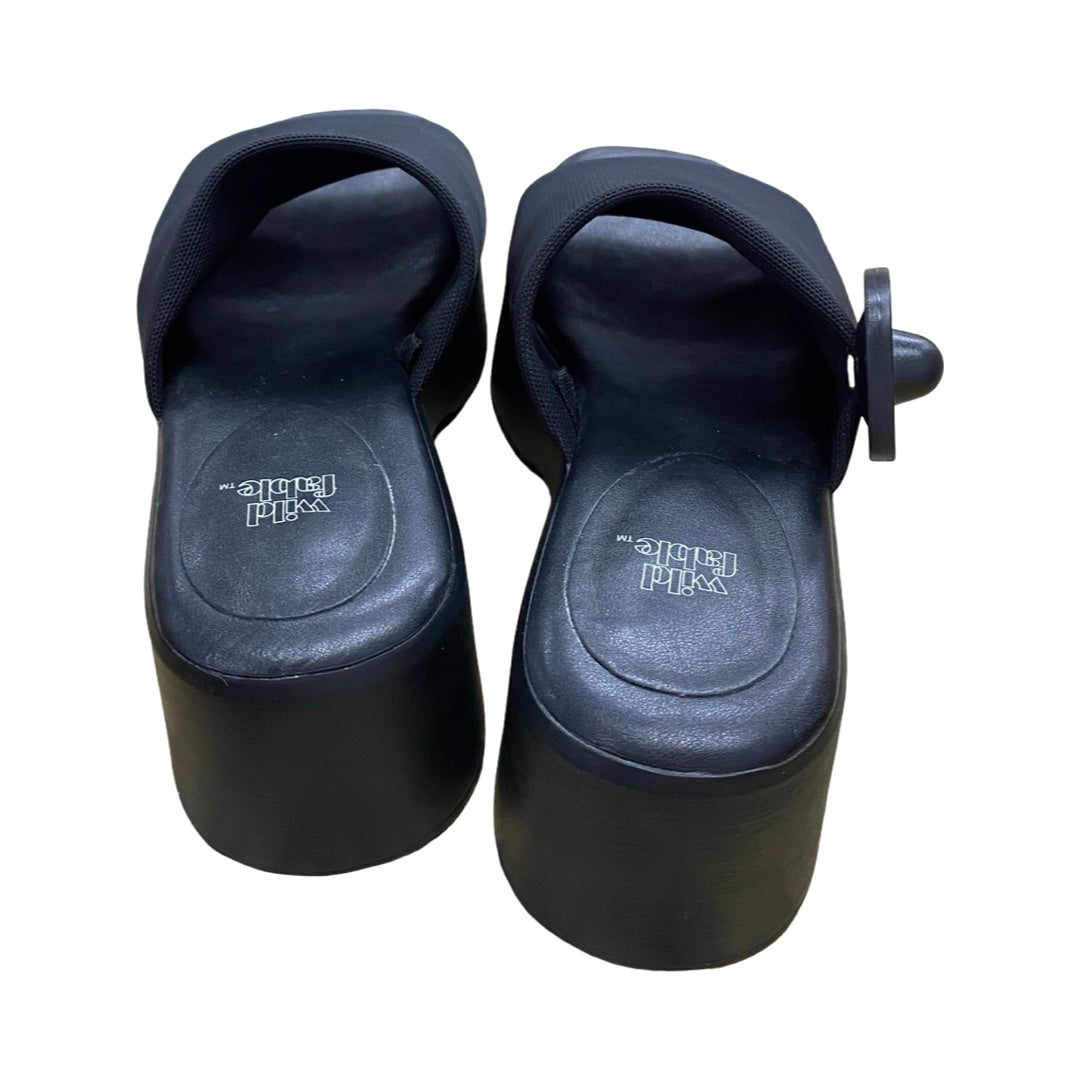 Sandals Heels Wedge By Wild Fable In Black, Size:6.5