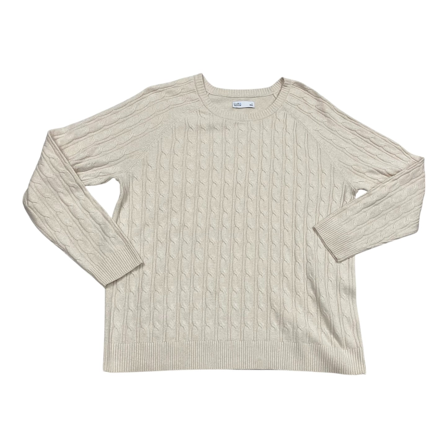 Sweater By Croft And Barrow In Cream, Size:L
