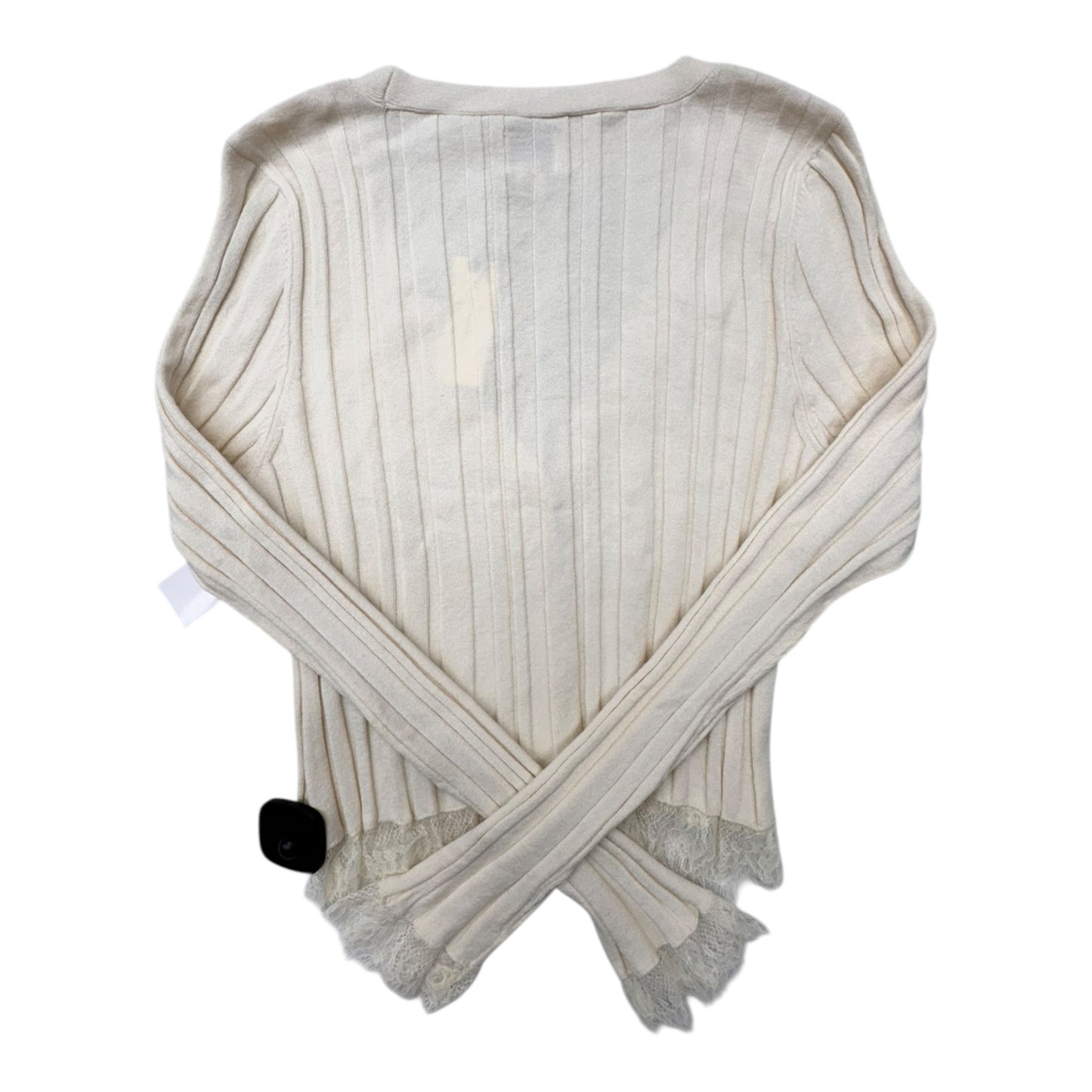 Sweater Cardigan By Maeve In Cream, Size:M