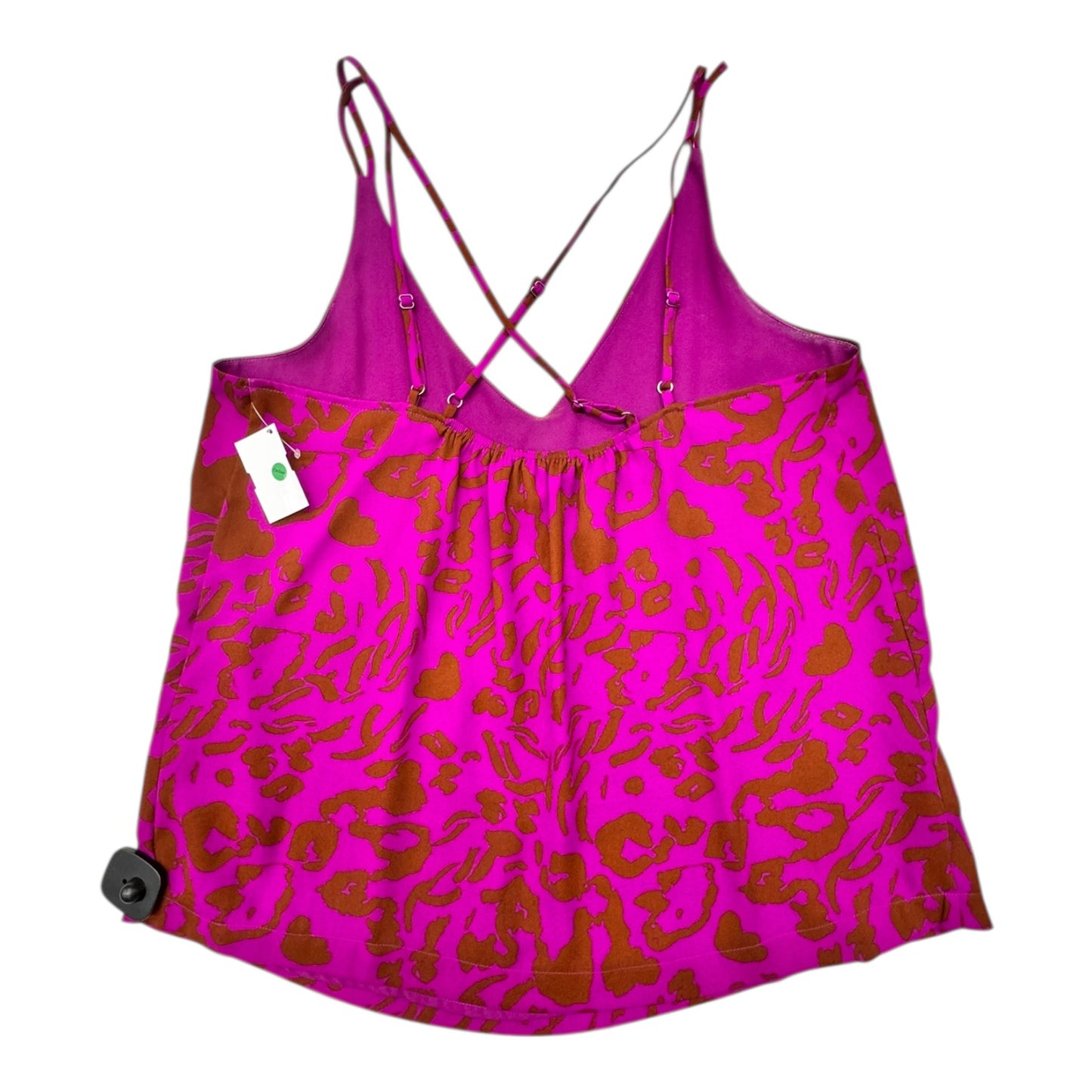 Top Sleeveless By Peyton Jensen In Brown & Pink, Size:M