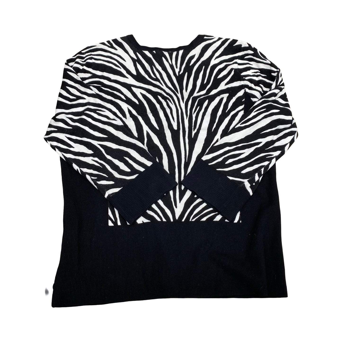 Sweater Cardigan By White House Black Market In Black & White, Size:L