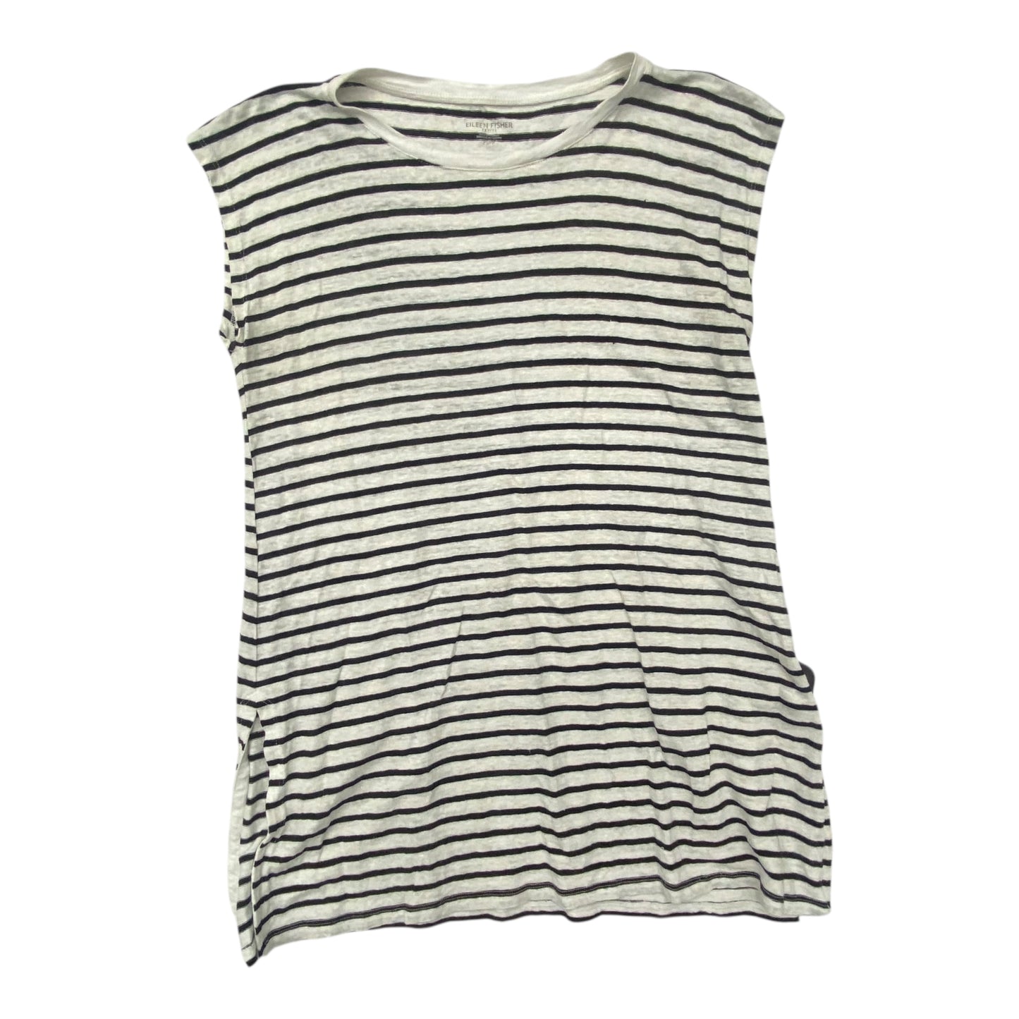 Top Sleeveless Designer By Eileen Fisher In Striped Pattern, Size:Sp