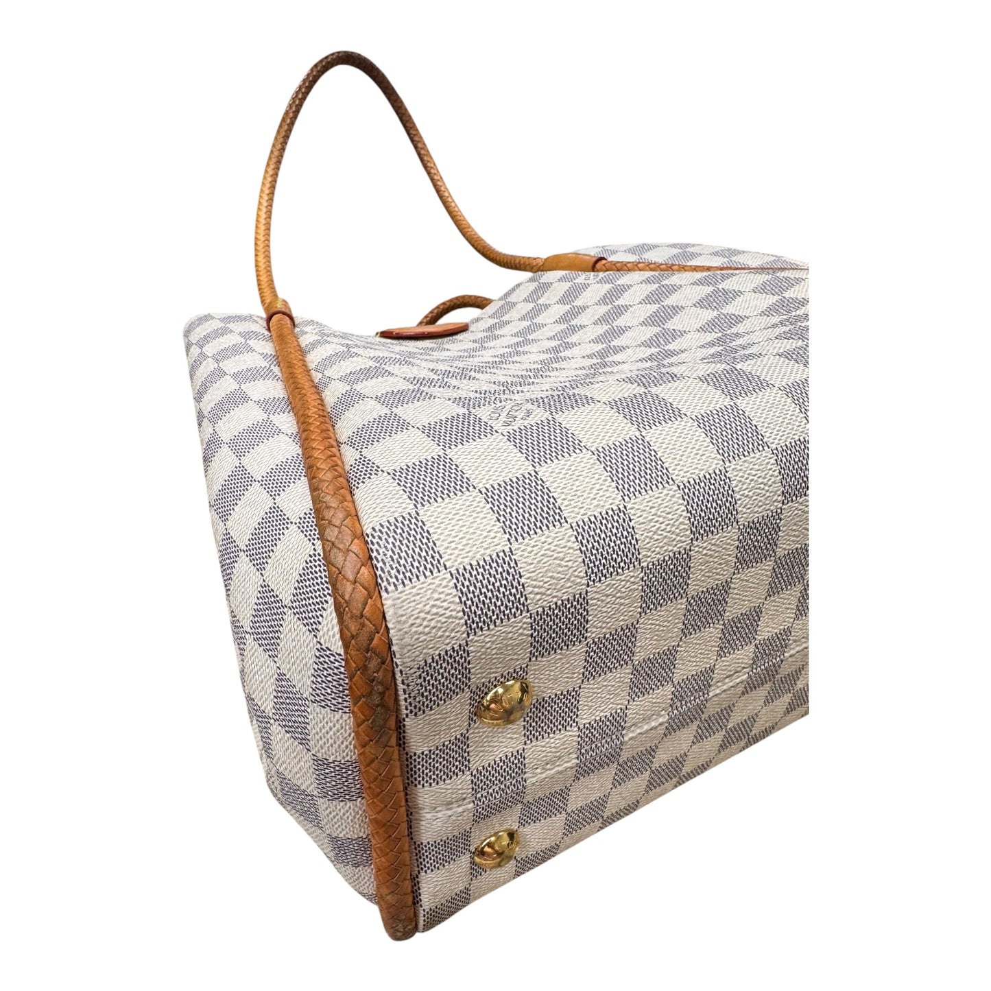 Damier Azur Propriano Handbag Luxury Designer By Louis Vuitton In Rose Ballerine, Size: Medium (As Is)