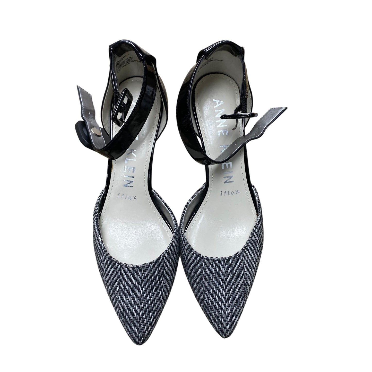 Shoes Heels Kitten By Anne Klein In Black & Grey, Size:6.5