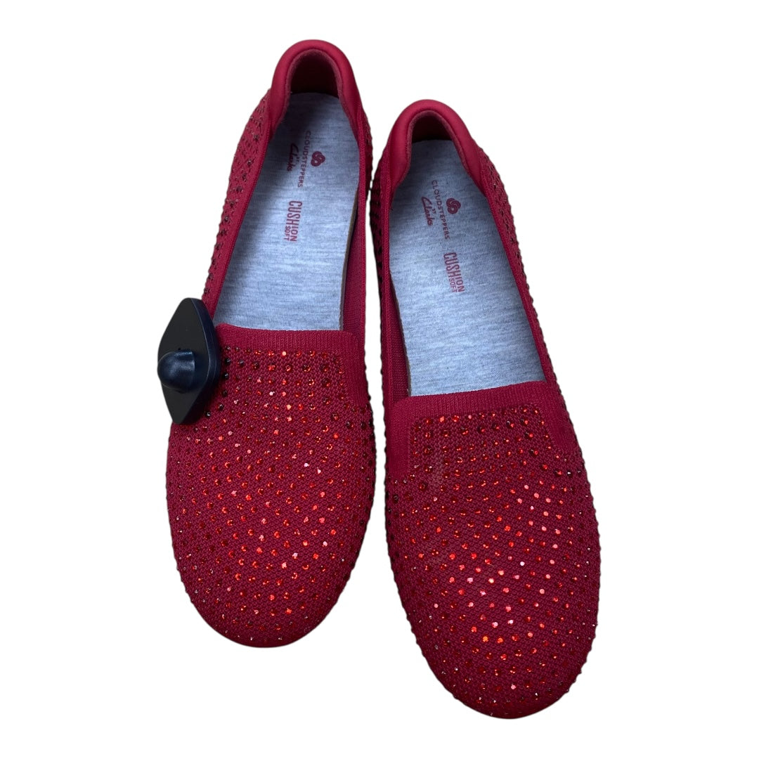 Shoes Flats By Clarks In Red, Size:8