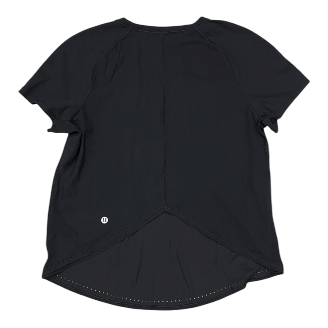 Athletic Top Ss By Lululemon In Black, Size:S
