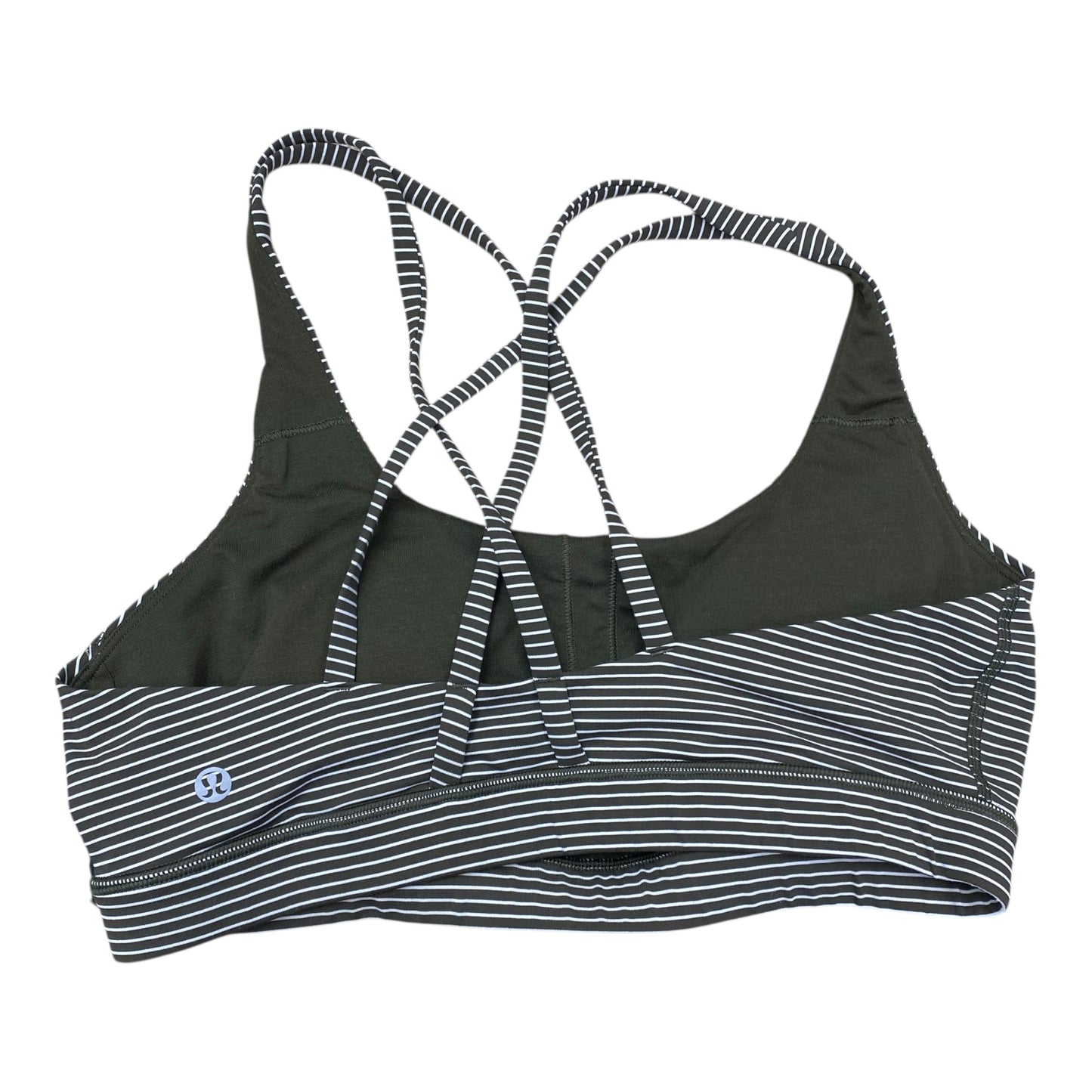 Athletic Bra By Lululemon In Striped Pattern, Size:10