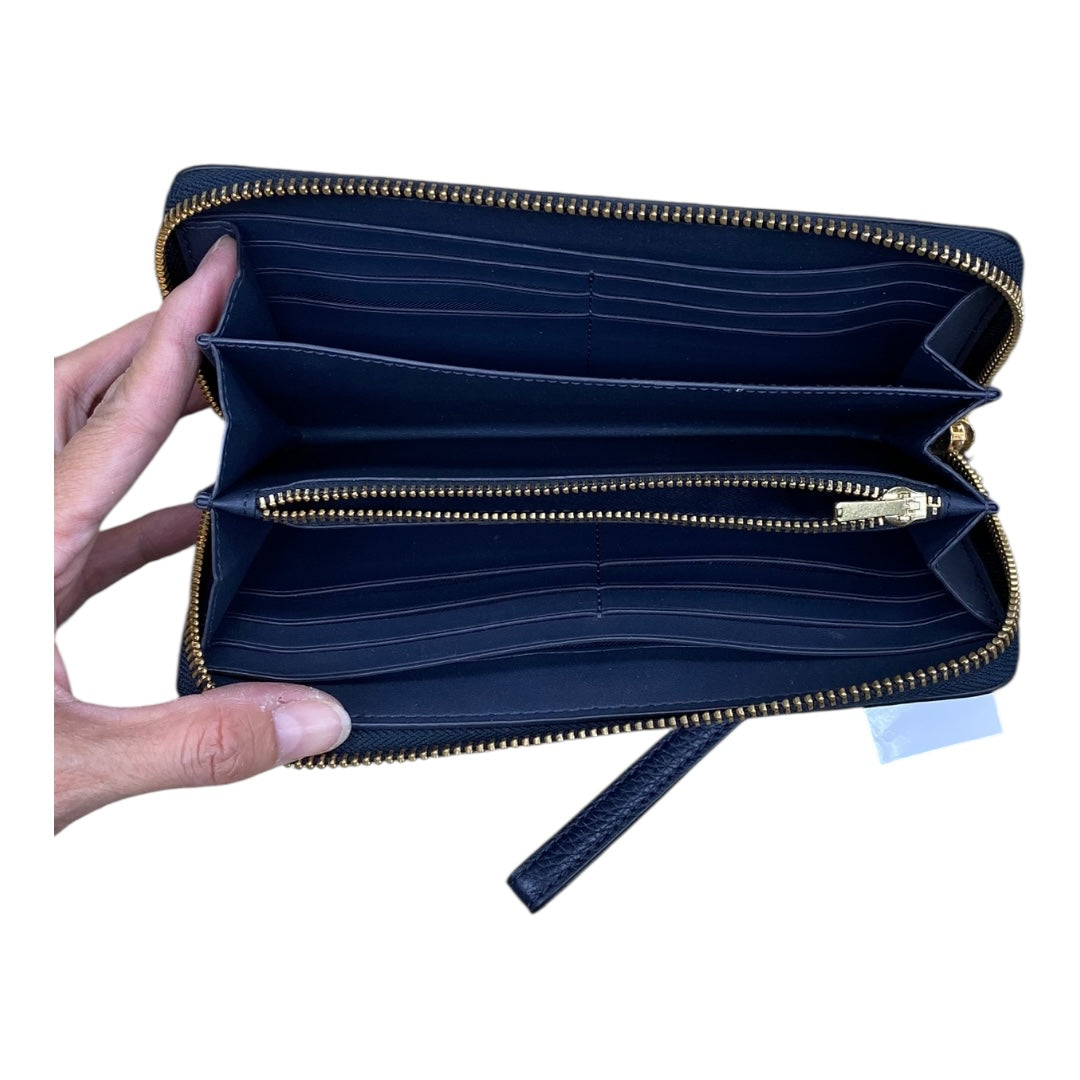 Wallet Designer By Coach In Navy, Size:Large