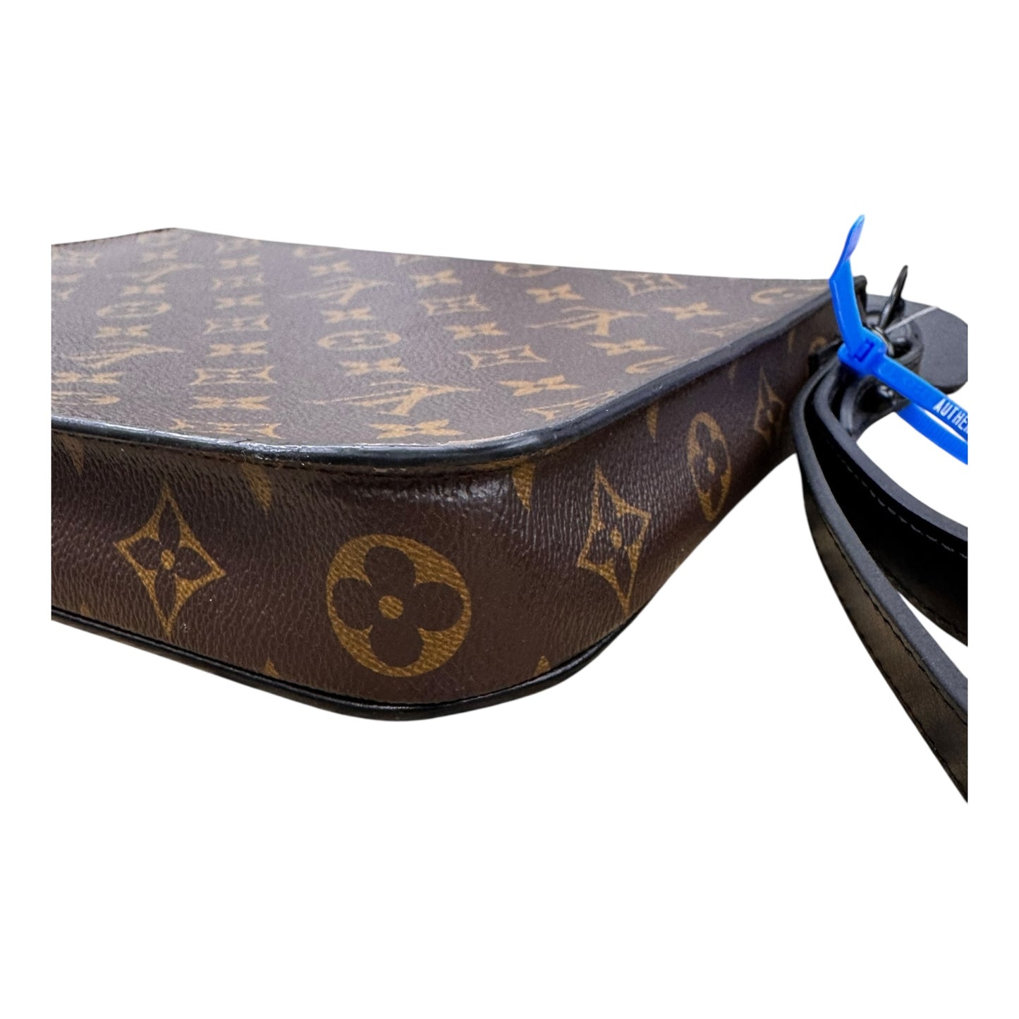 Monogram S Lock A4 Pouch Wristlet Luxury Designer By Louis Vuitton In Brown, Size:Medium