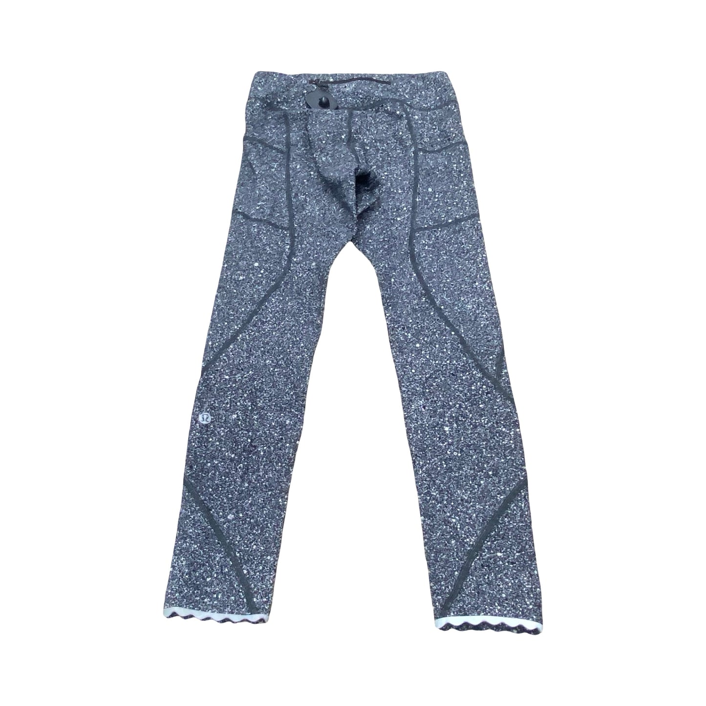 Athletic Leggings By Lululemon In Black & White, Size:4