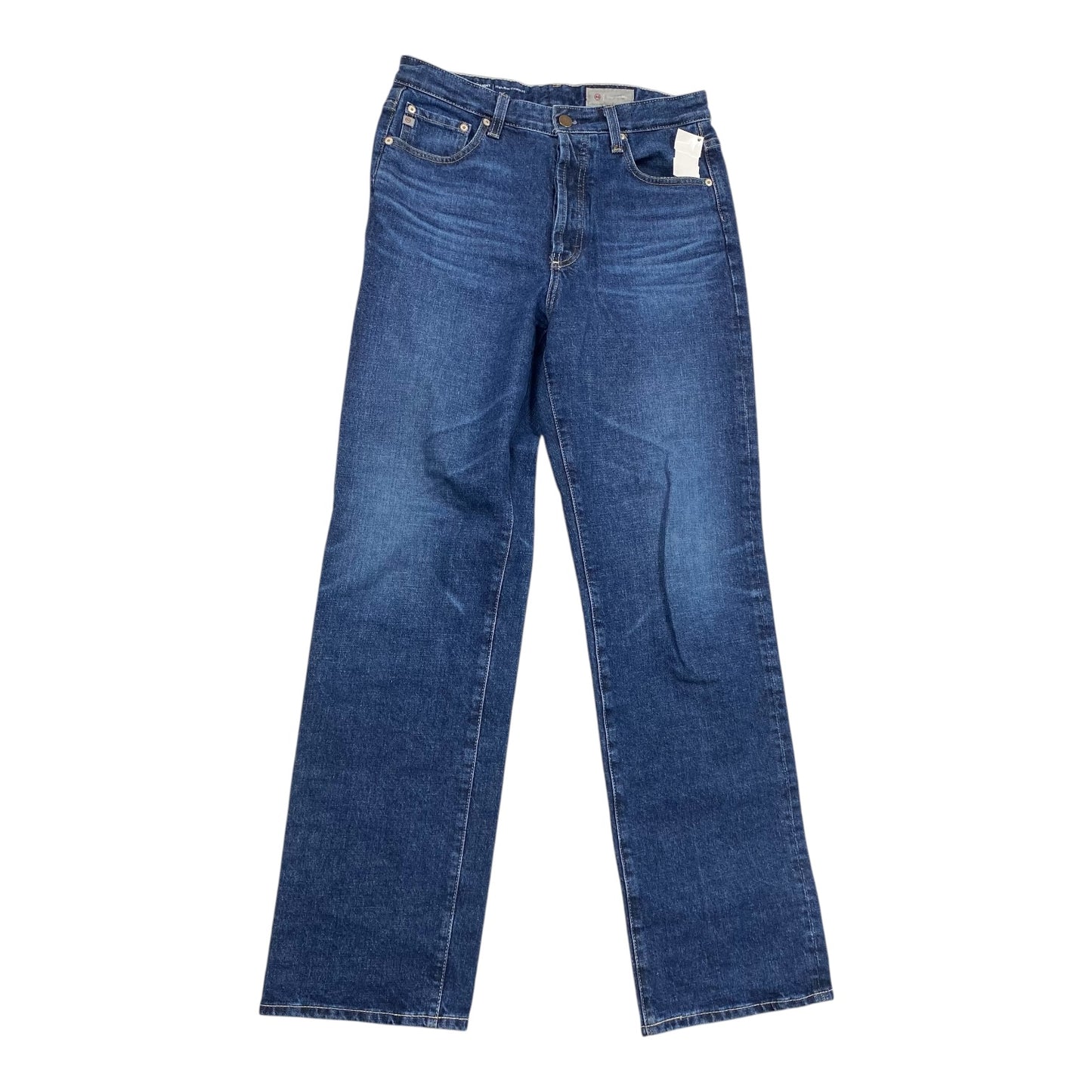 Jeans Straight By Ag Jeans In Blue Denim, Size:8