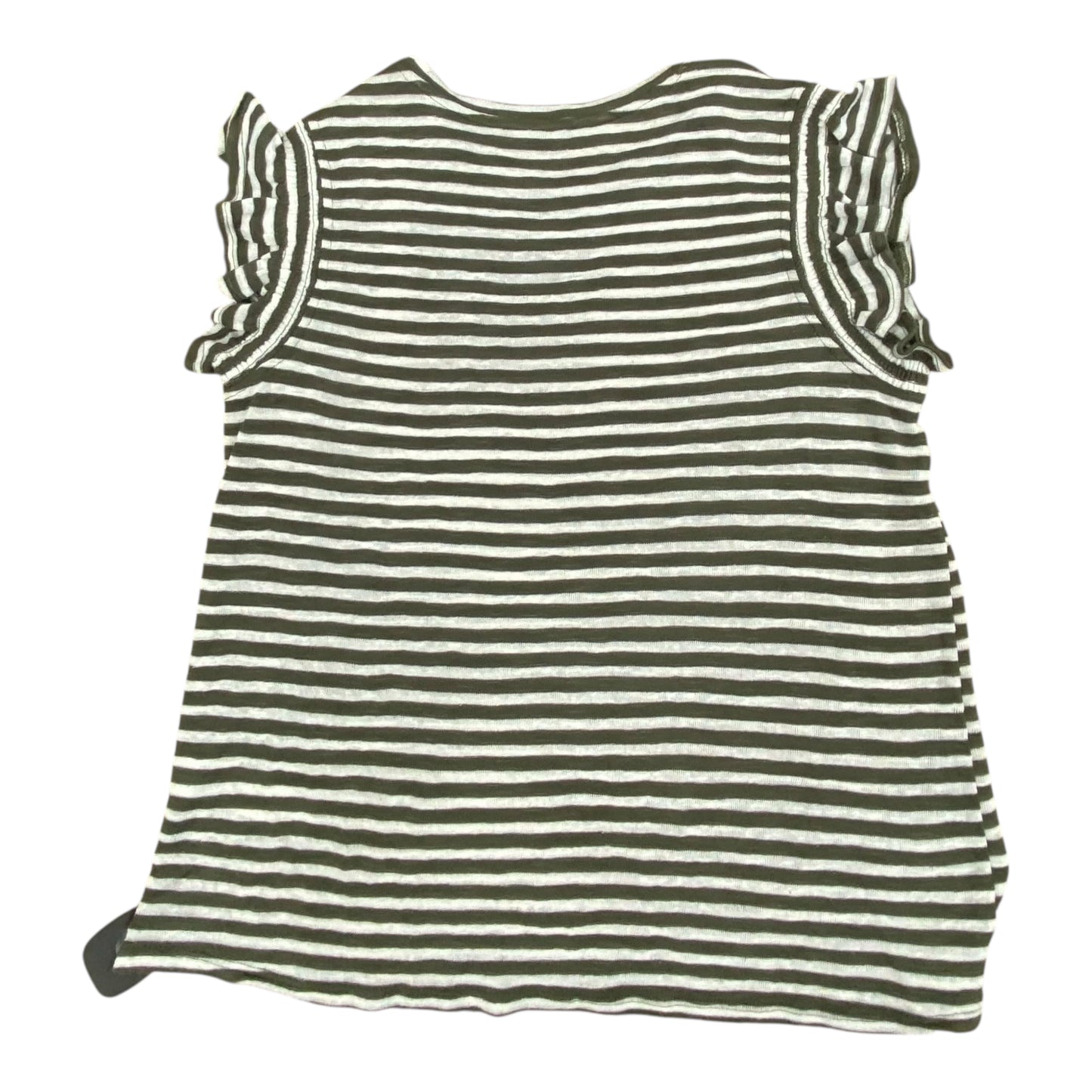 Top Sleeveless By Adrianna Papell In Green & White, Size:L