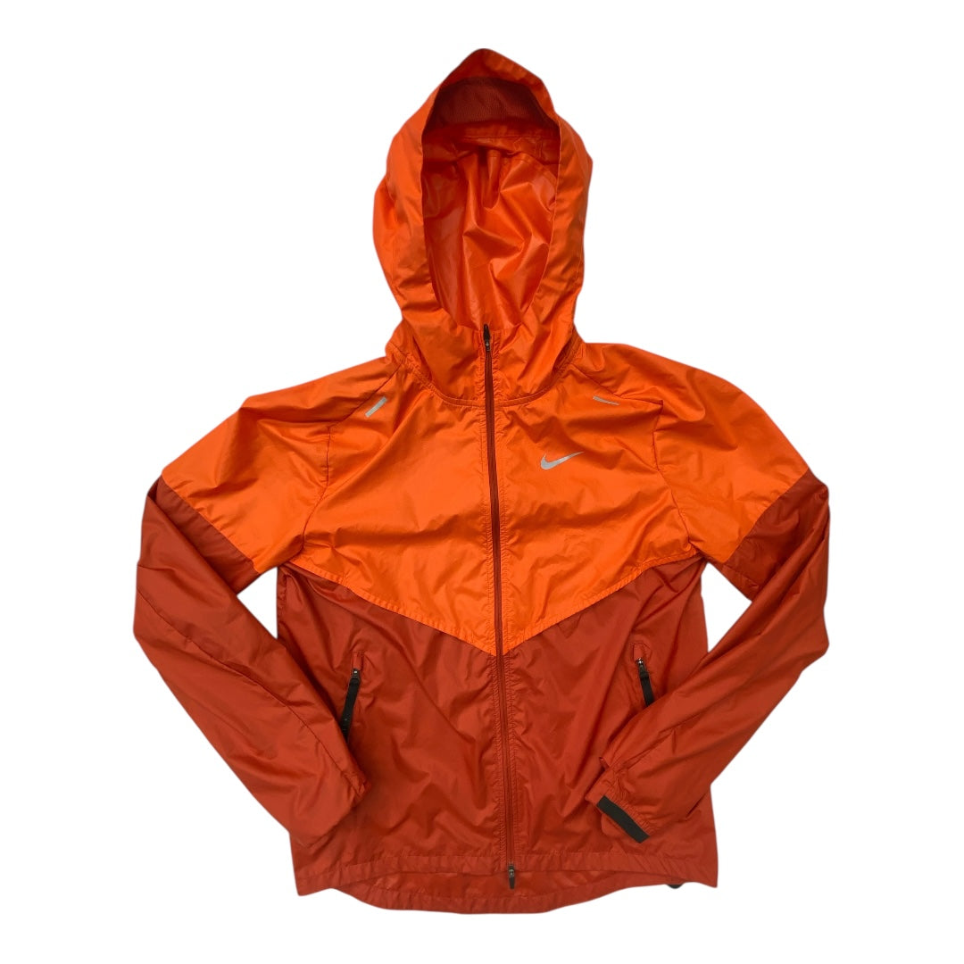 Jacket Windbreaker By Nike In Orange, Size:S