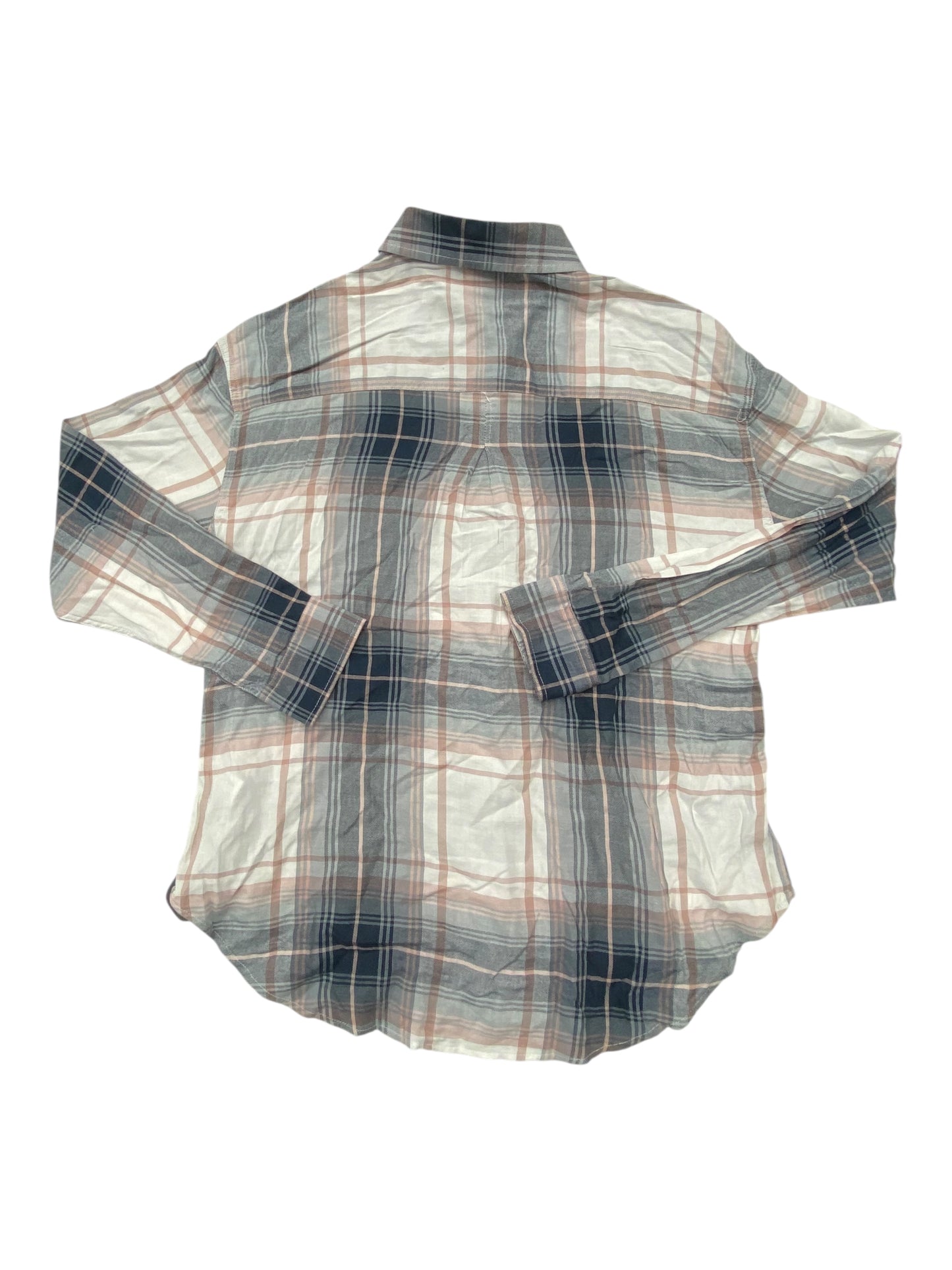 Top Ls By Flag & Anthem In Plaid Pattern, Size:M