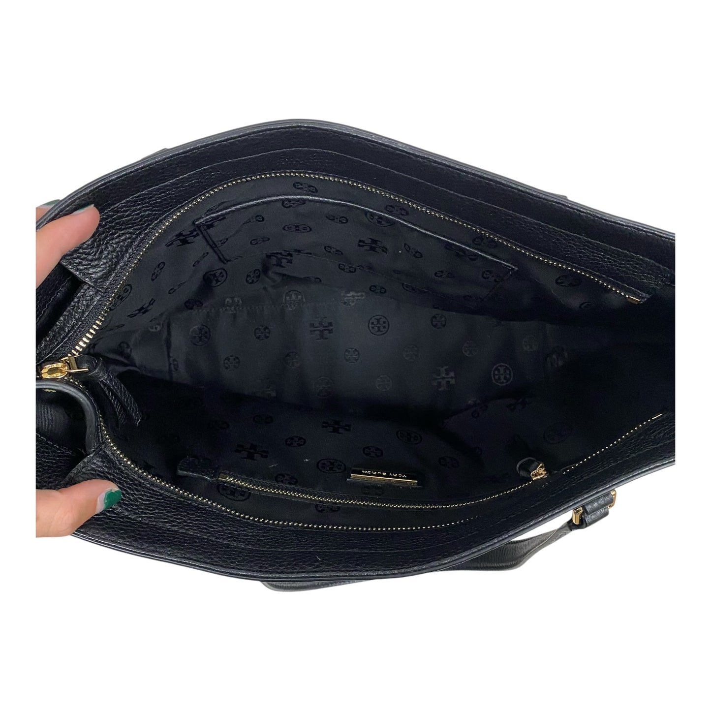 Handbag Designer By Tory Burch In Black, Size:Large