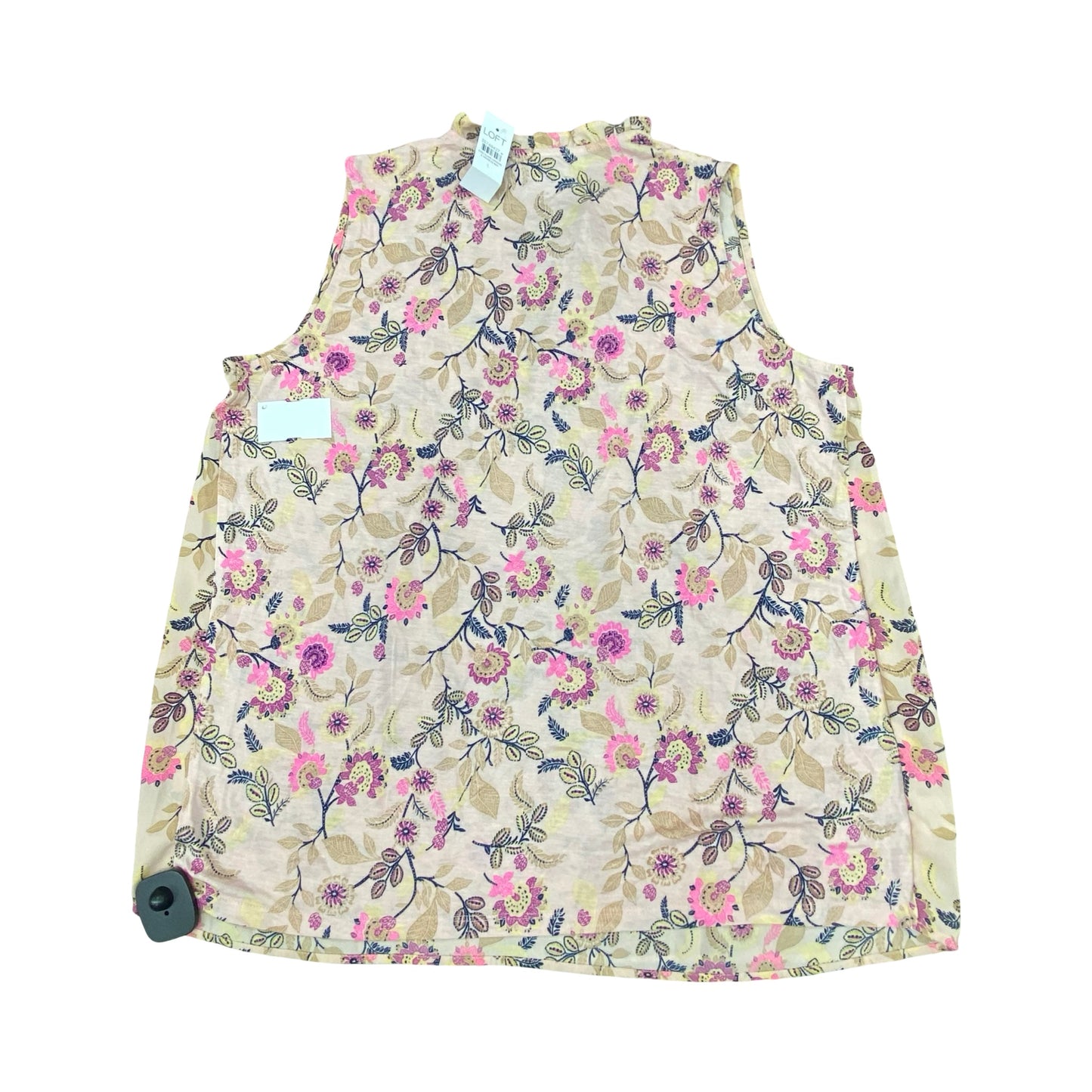 Top Sleeveless By Loft In Multi, Size:L