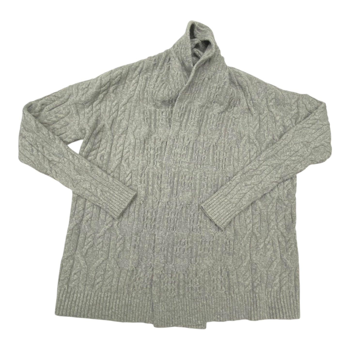 Sweater Cardigan By Ann Taylor In Grey, Size:M