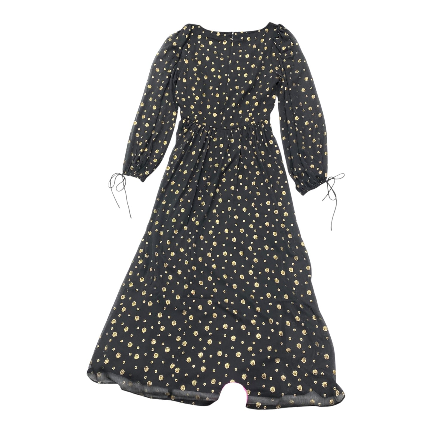 Dress Casual Maxi By Loft In Black & Gold, Size:6