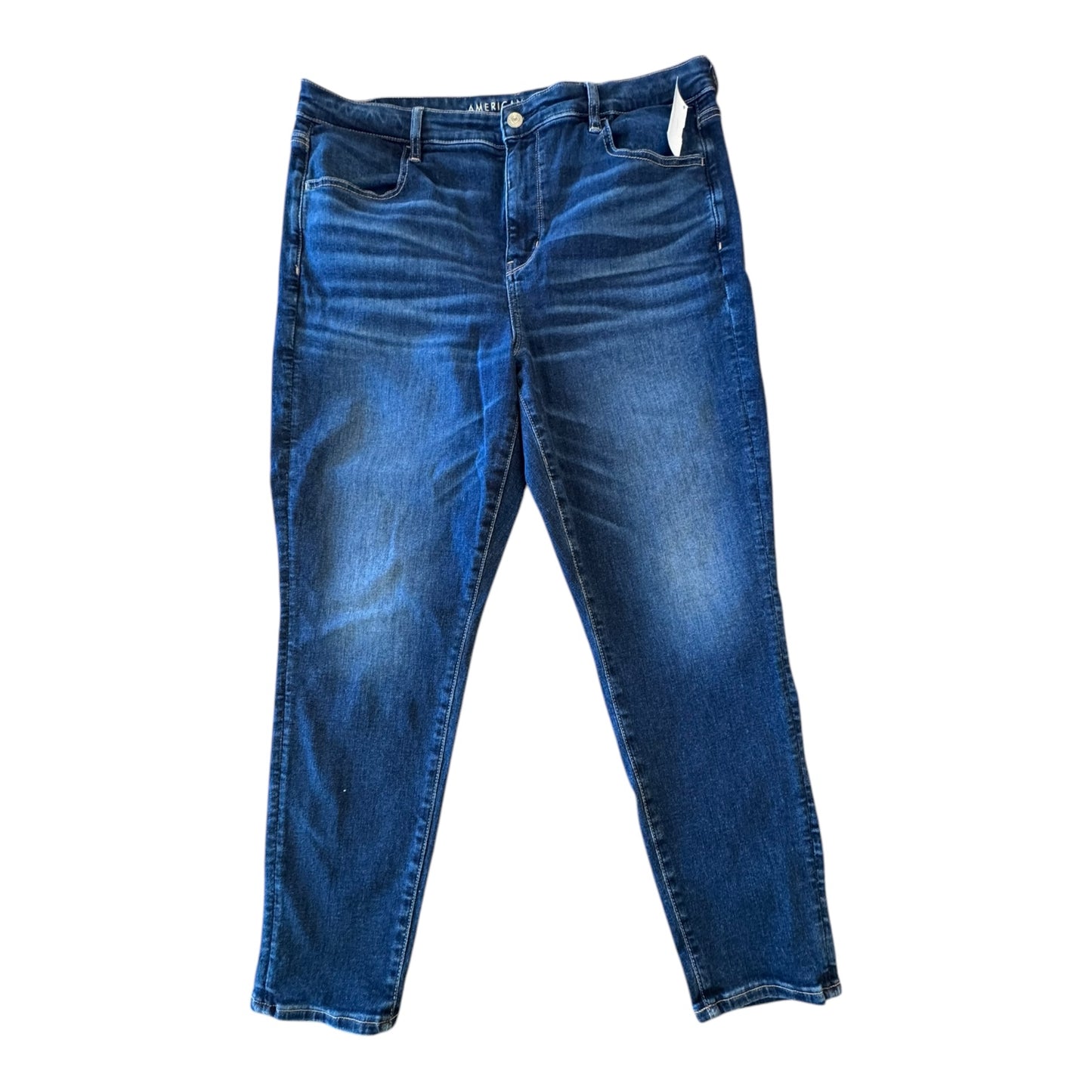 Jeans Jeggings By American Eagle In Blue Denim, Size:18
